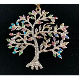 Rhinestones Tree necklace